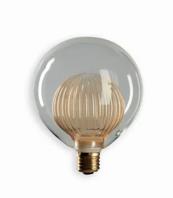 Ampoule LED sphérique striée 2 en 1