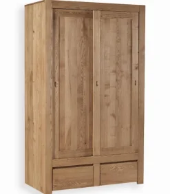 Armoire frêne massif 2 portes coulissantes HARTFORD