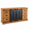 Bahut teck recyclé STANLEY 2 portes