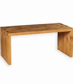 Bureau bas pin massif ciré MALMOE