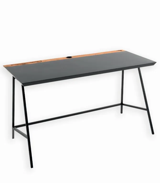 Bureau bois de bateau & métal FOCUS