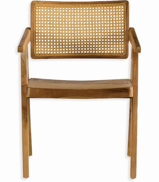 Chaise teck & rotin VENTA
