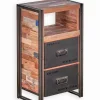 Chiffonnier bois de bateau & métal SAMBA