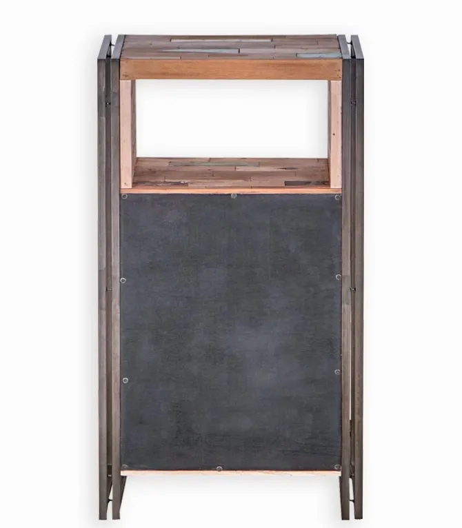 Chiffonnier bois de bateau & métal SAMBA