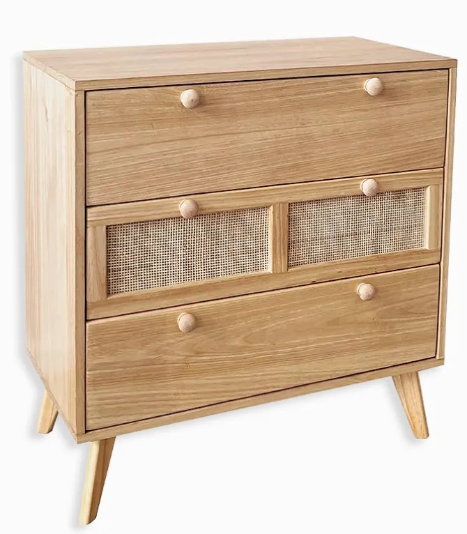 Commode bois 3 grands tiroirs TONLE