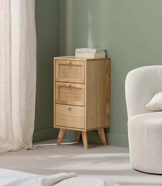 Commode bois 3 tiroirs TONLE