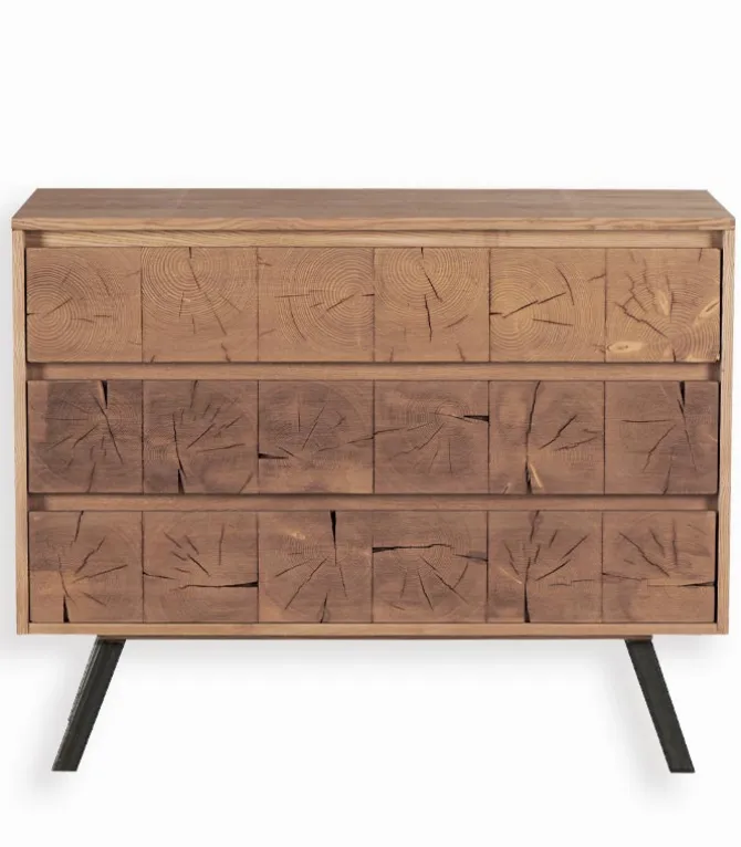 Commode frêne massif 3 tiroirs OREGON