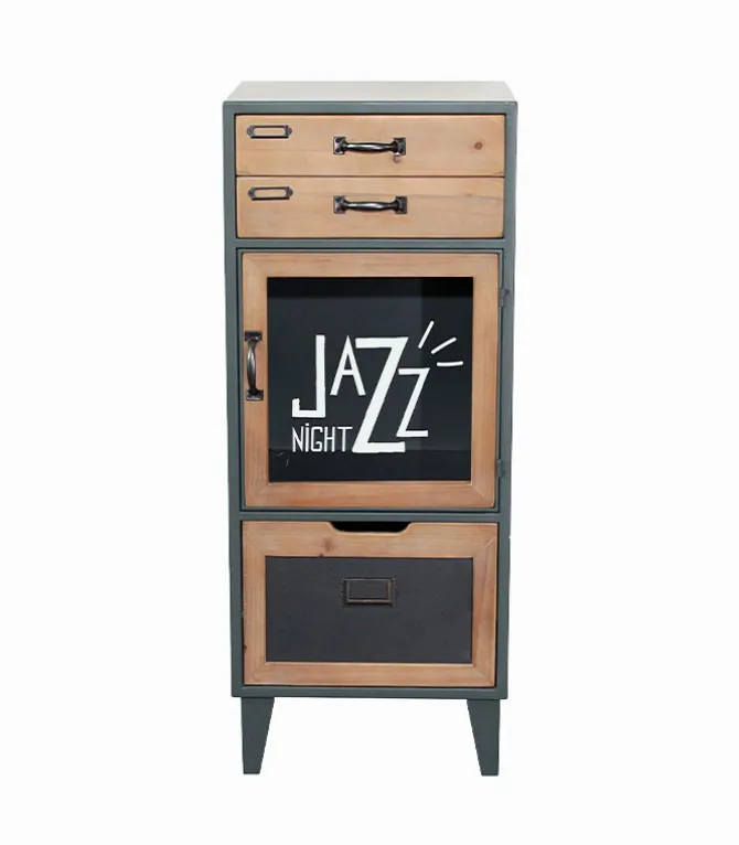 Commode MINDY avec porte vitrée