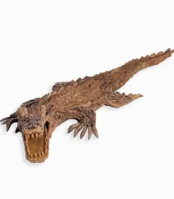 Crocodile en bois flotté à poser
