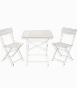 Ensemble pliant table jardin carrée + 2 chaises de jardin PARTY