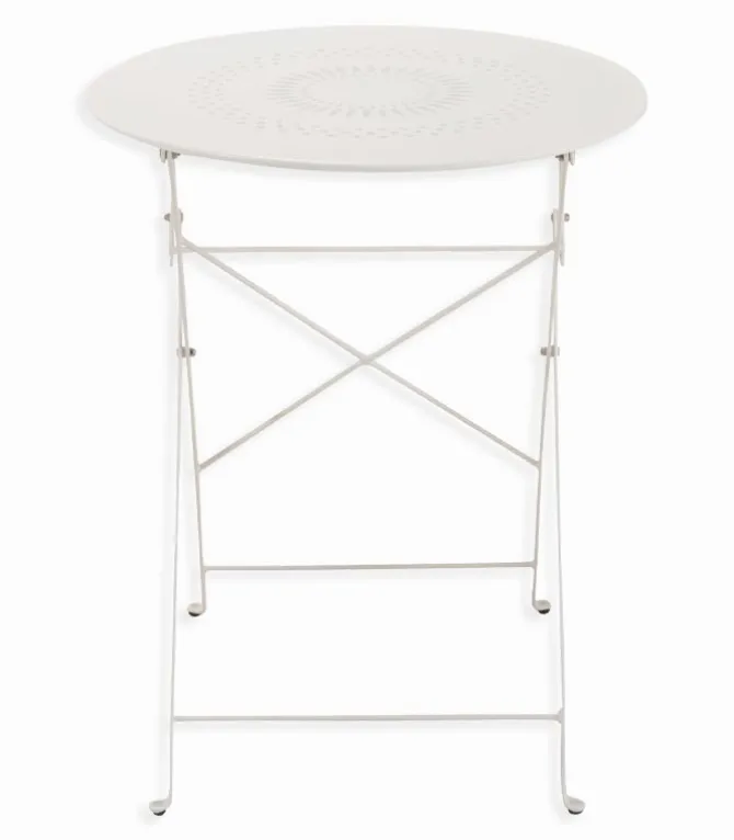 Ensemble pliant table jardin ronde + 2 chaises de jardin HOLI