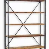 Etagère bois de bateau et métal VINTAGE