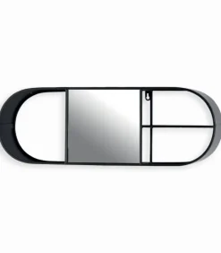 Etagère ovale avec miroir