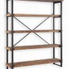 Etagère vieux pin recyclé et métal ATELIER