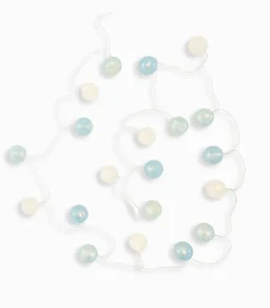 Guirlande lumineuse boules blanches et bleues