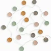Guirlande lumineuse boules vertes roses