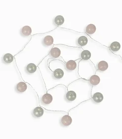 Guirlande lumineuse KIM boules blanches roses