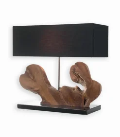 Lampe exotique teck RAUNA PM