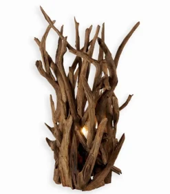 Lampe exotique teck TAMAN
