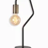 Lampe métal douille doré