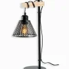 Lampe métal noir conique
