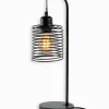 Lampe métal noir spirale