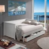 Lit-banquette pin massif blanchi 90×200 MOODY