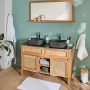 Meuble salle de bain double vasque pierre – STONE