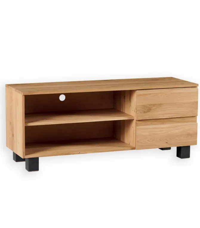 Meuble TV chêne massif L 140 cm HALDEN