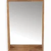 Miroir haut en chêne avec rebord