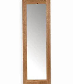 Miroir long encadrement chêne