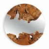 Miroir rond teck recyclé ELO