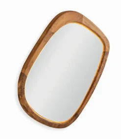 Miroir teck recyclé ELIAS avec LED