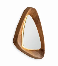 Miroir teck recyclé NOA avec LED