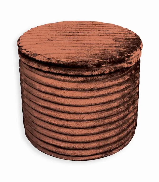 Pouf-coffre en velours côtelé SHAKE