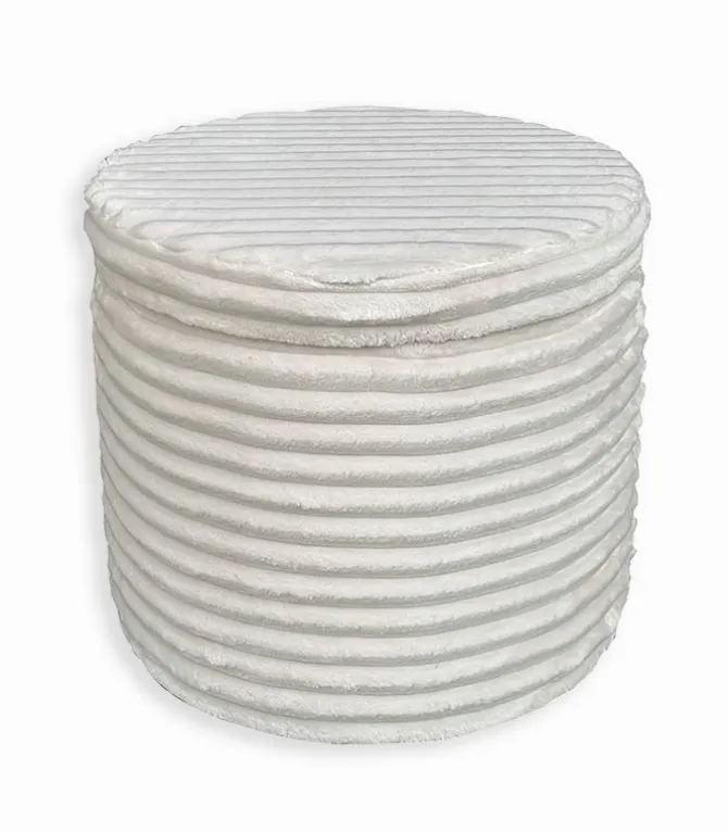 Pouf-coffre en velours côtelé SHAKE