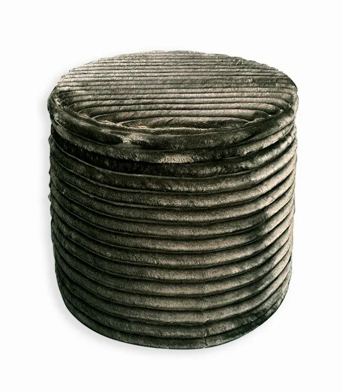 Pouf-coffre en velours côtelé SHAKE