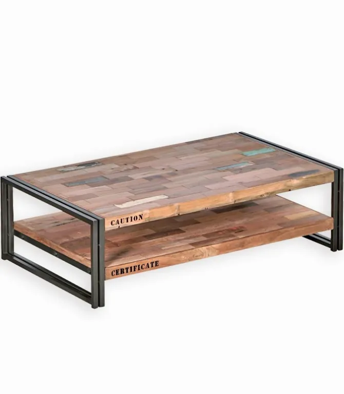 Table basse bois de bateau L 120 cm SAMBA