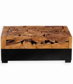Table basse racine de teck et métal AYUNG