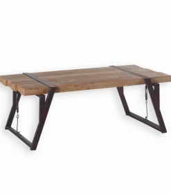 Table basse sapin massif et fer vieilli WESTMOUNT