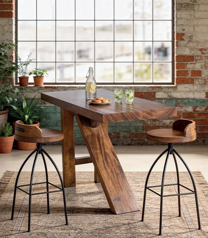 Table haute bois de suar LANGON