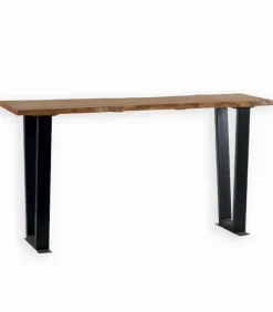 Table haute teck recyclé TREE