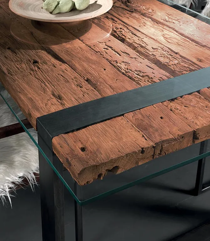Table rectangulaire teck recyclé VANCOUVER