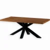 Table teck recyclé pied croix métal EASTON