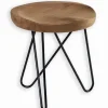 Tabouret assise teck