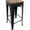 Tabouret de bar métal et bois STORGARD